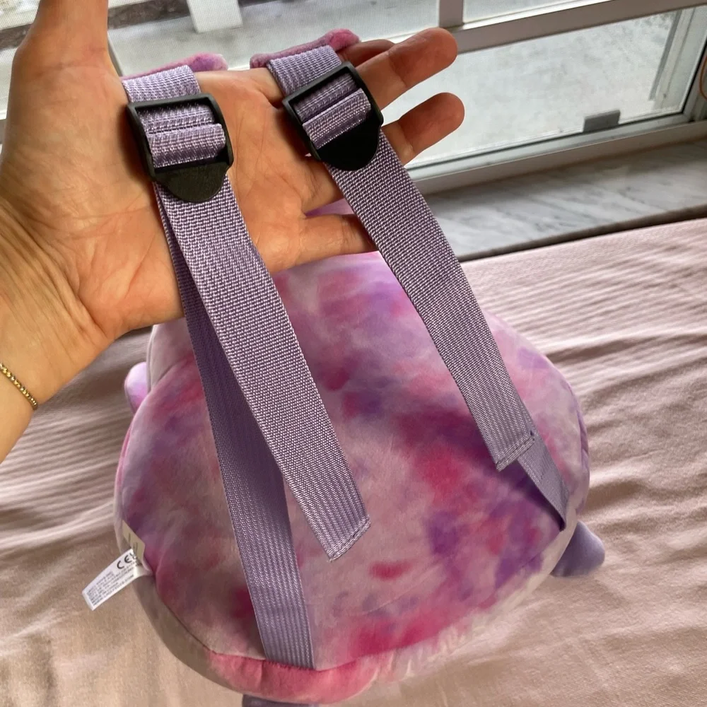 Adorable Plush Cat Backpack- Pink and Purple